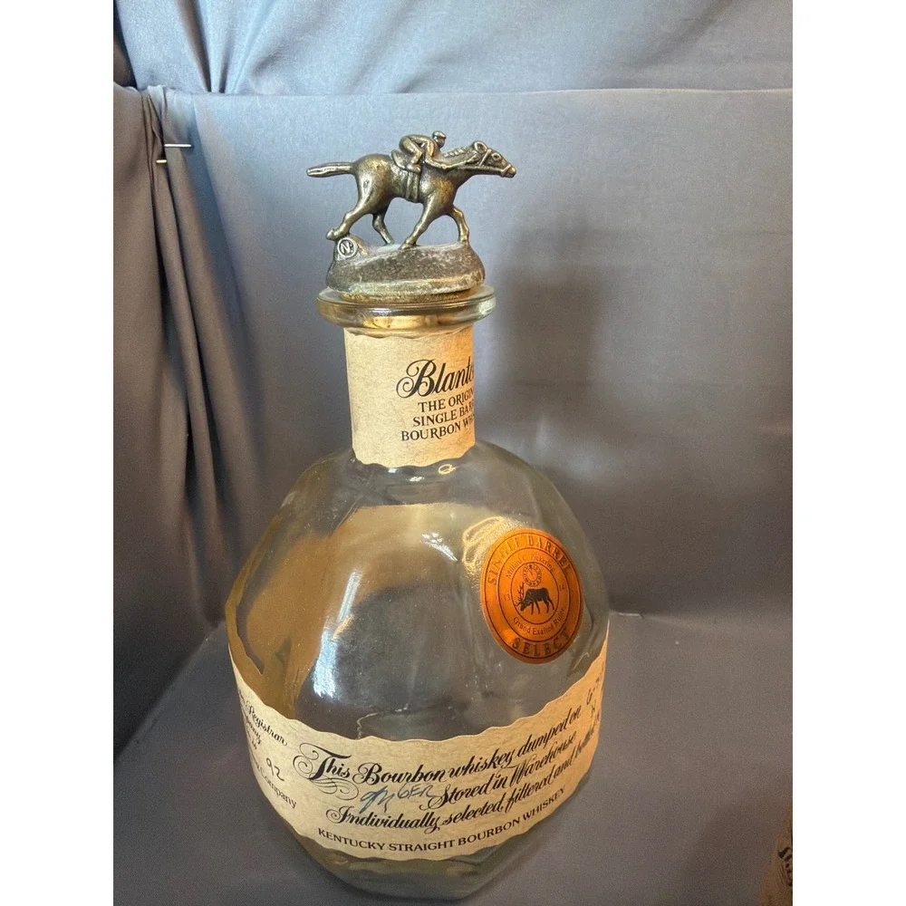 Blanton's Single Barrel Bourbon Empty Bottles with Stopper Letters B A N T S Set